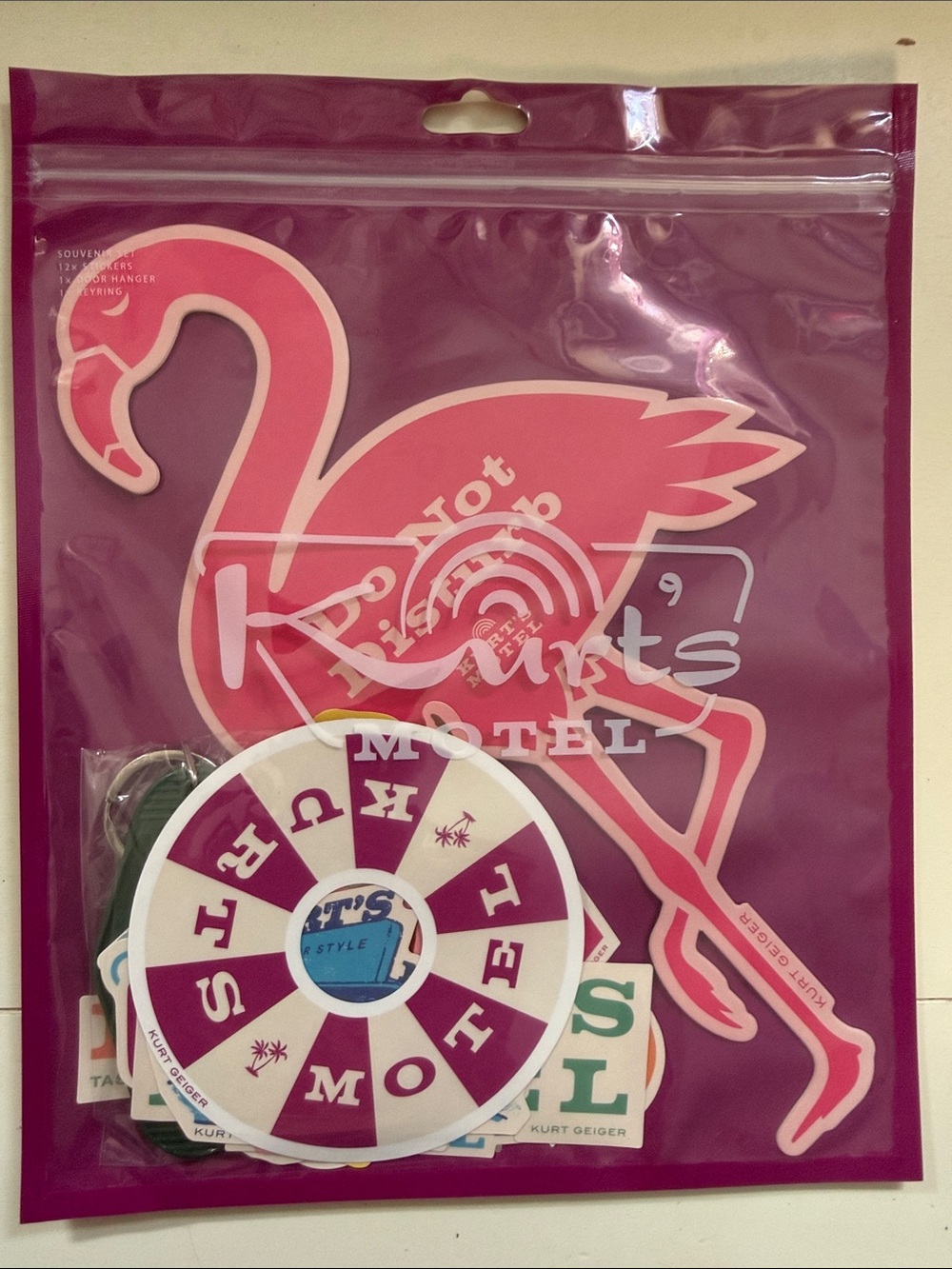Kurt Geiger Pink Flamingo Party Sticker Set